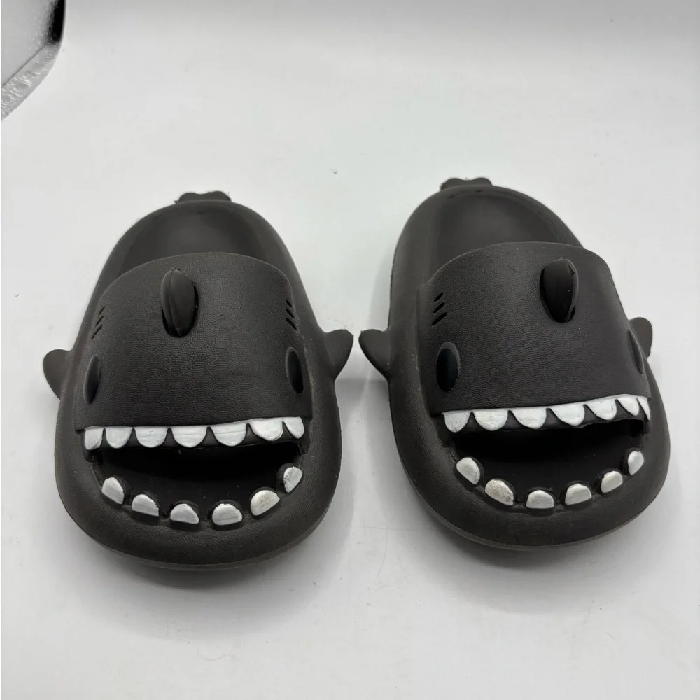 Kids Shark Slide Sandals Gray Size 150 (Approx. US Little Kid 8-9)